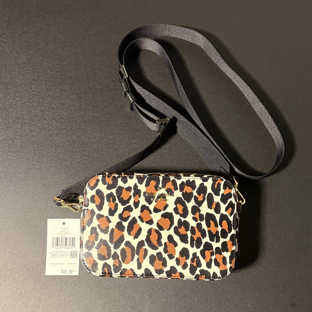 Kate Spade mini cam Leopard Print Crossbody Bag